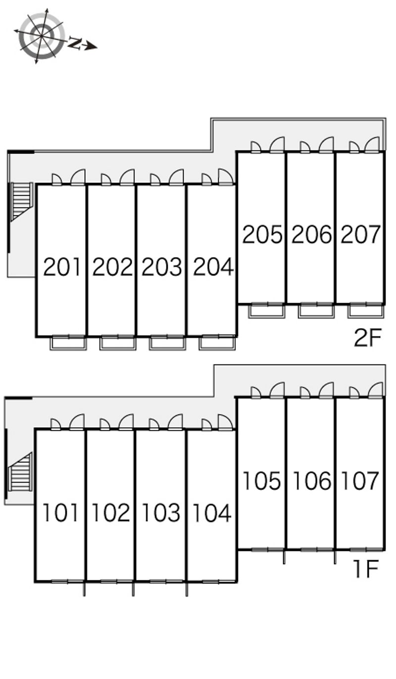 レオパレスひのくに 間取配置図