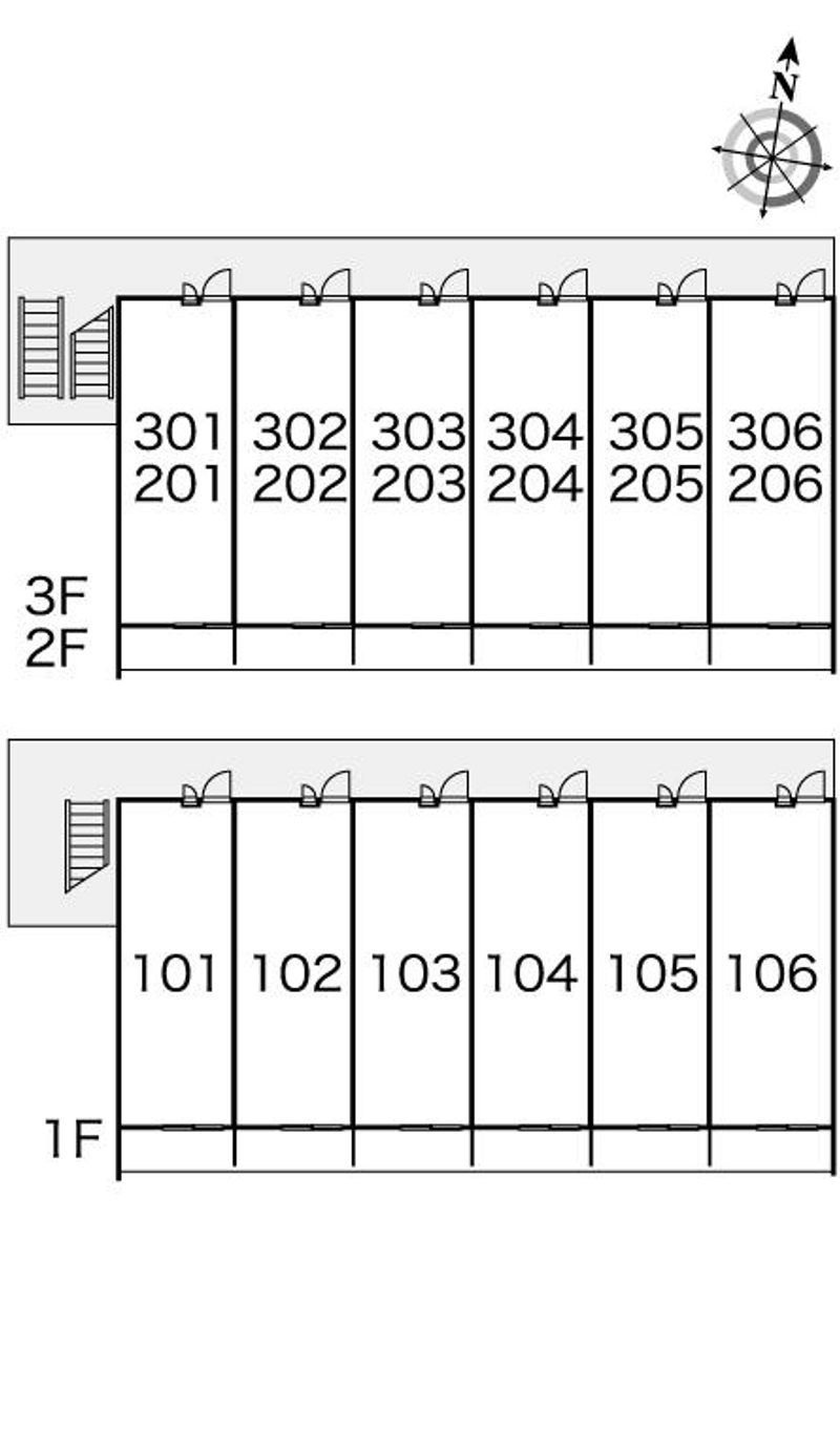 レオパレスＹＡＨＡＧＩⅡ 間取り配置図