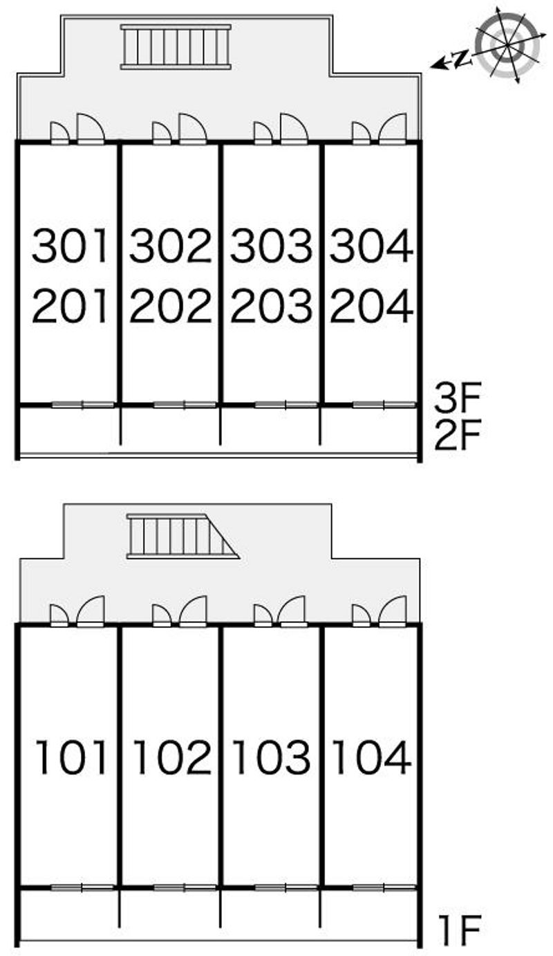 レオパレスサンヒロミ 間取配置図