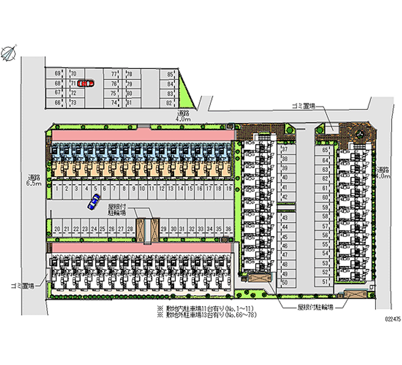 22475 Monthly parking lot