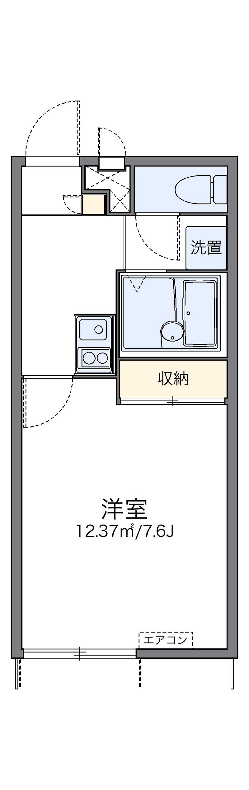 レオパレスマイム 間取図