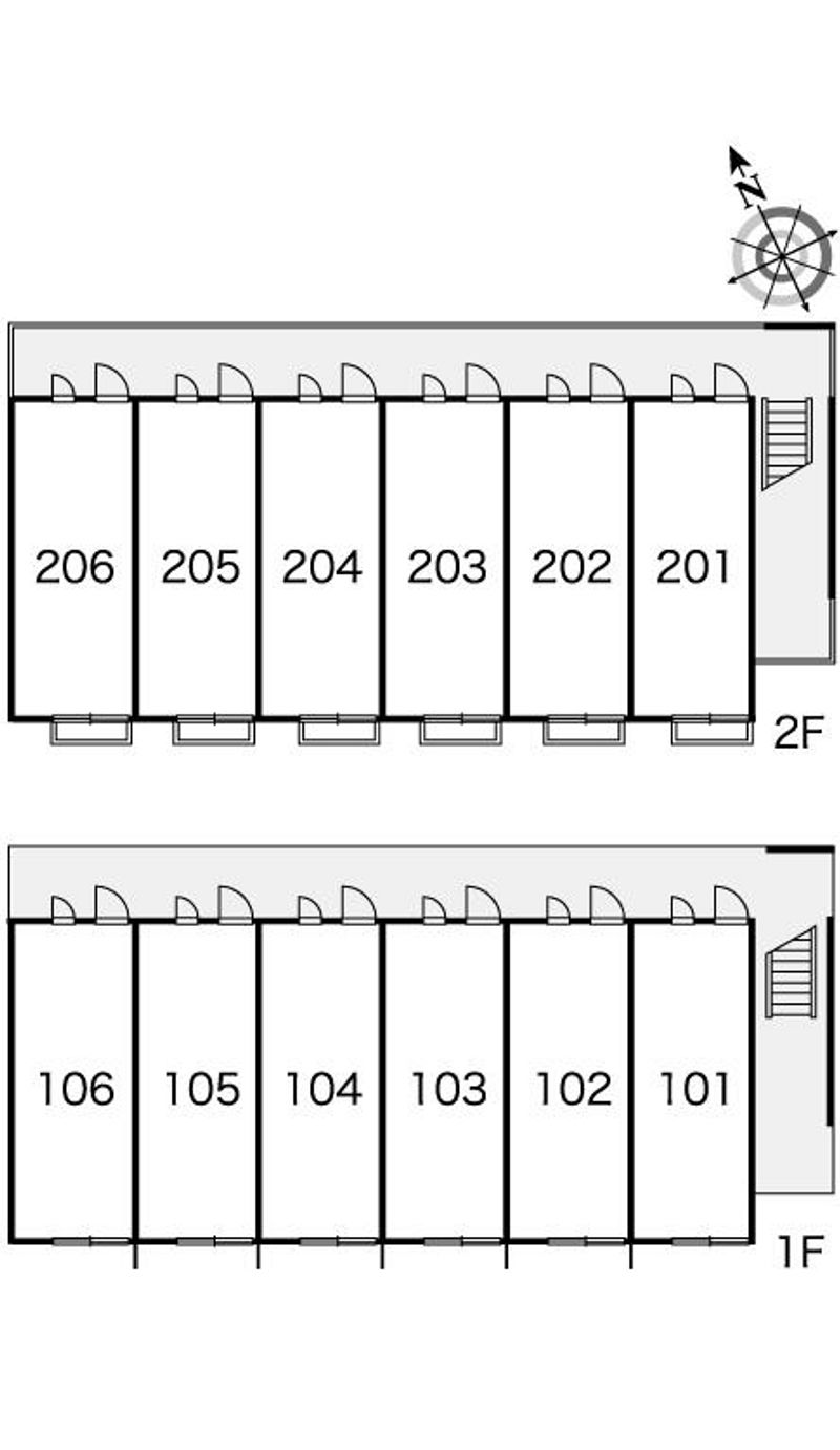 レオパレス平沢Ⅱ 間取り配置図