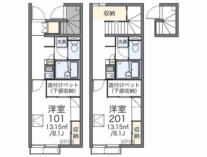 レオパレス風月 間取図