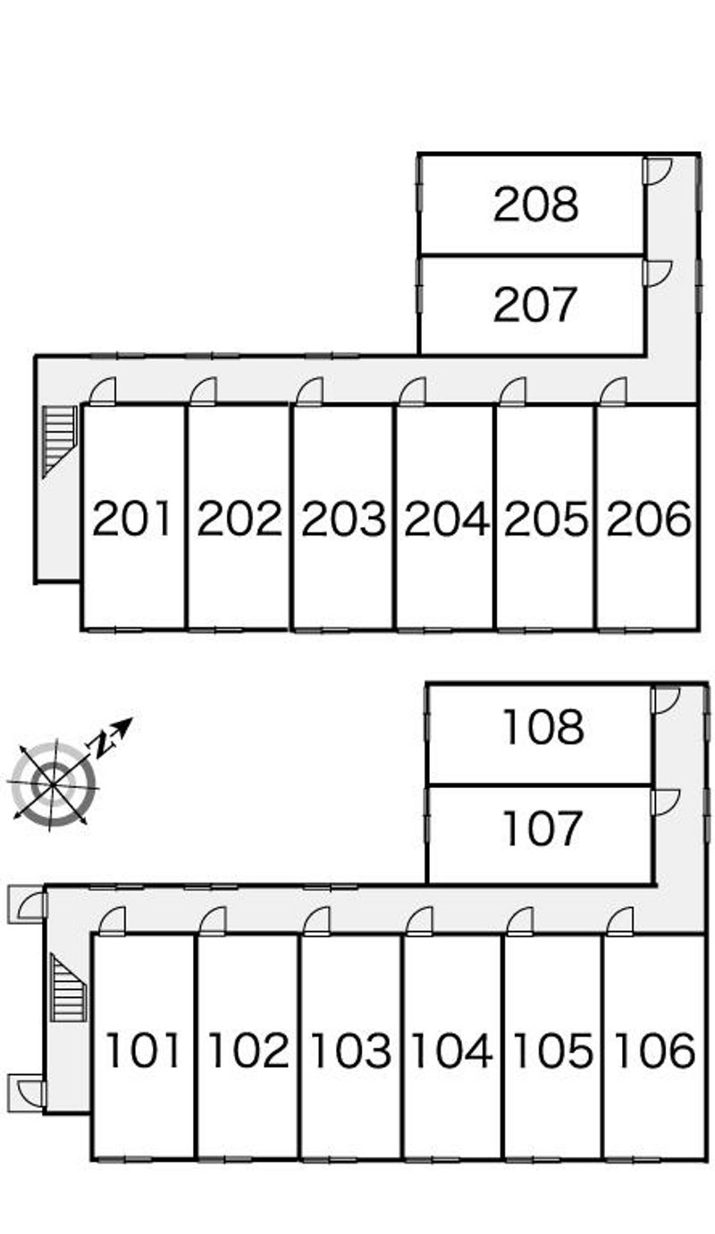 レオパレスシャルトル 間取配置図