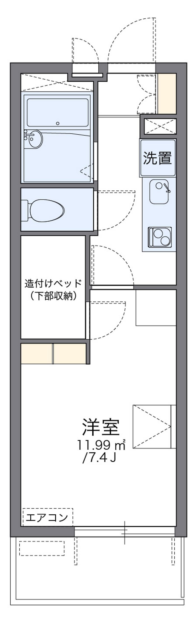 レオパレスニュートリノミラージ 間取図