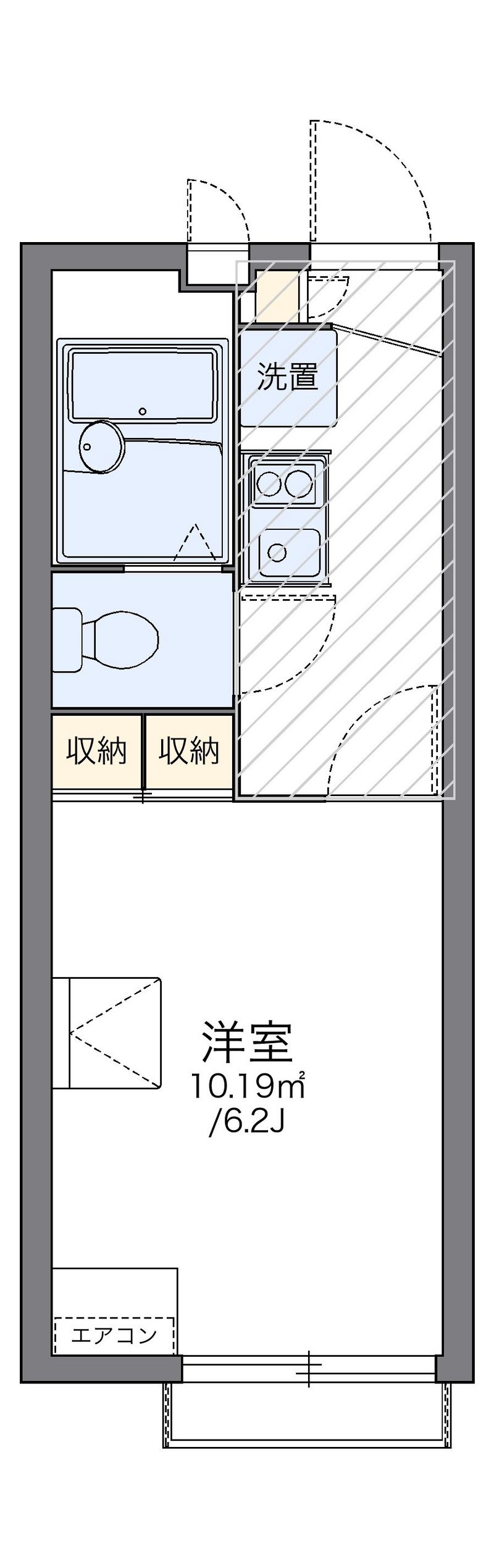 レオパレスライスワン 間取図