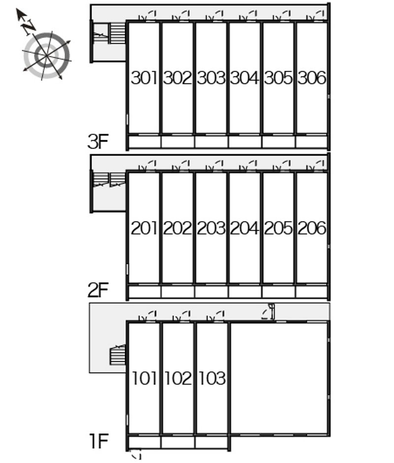 クレイノサニープレイス宮前平Ｌ 間取配置図