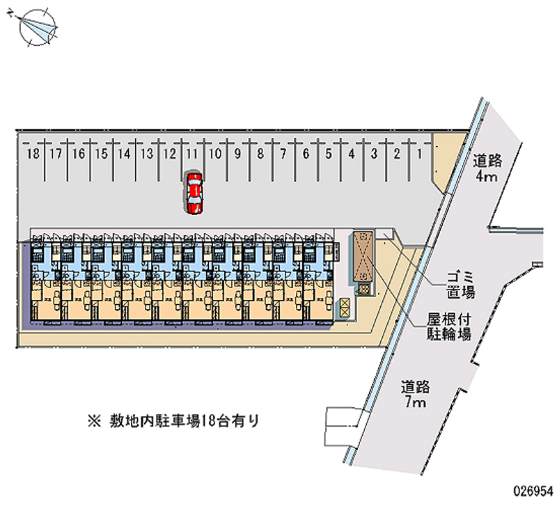 レオパレスＢｌｕｅＳｋｙ中関 月極駐車場