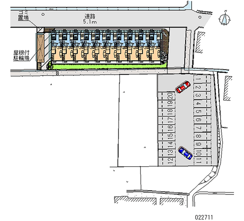 22711 Monthly parking lot