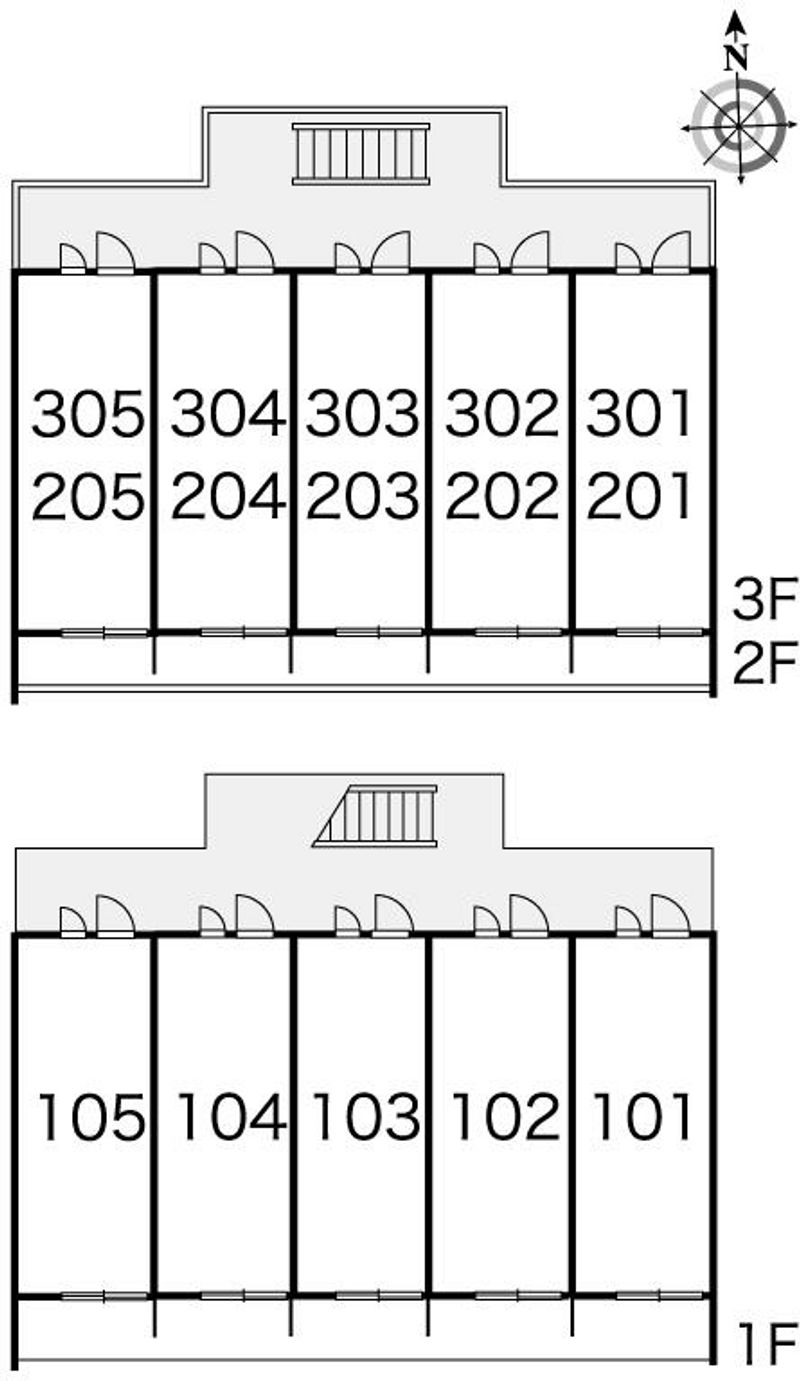 レオパレス十三Ⅱ 間取配置図