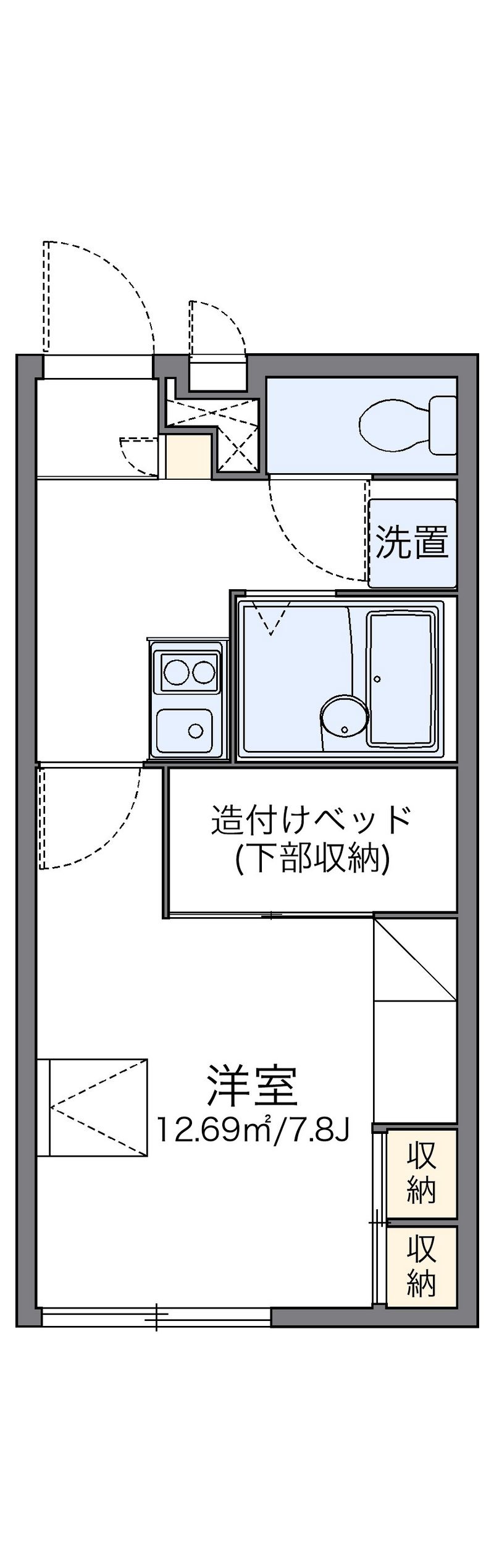 レオパレスＭＩＬＫＹ　ＷＡＹ 間取図