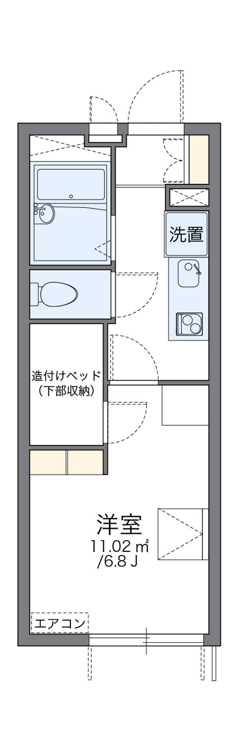 レオパレスＳＨＩＭＩＺＵ　Ｔ 間取図