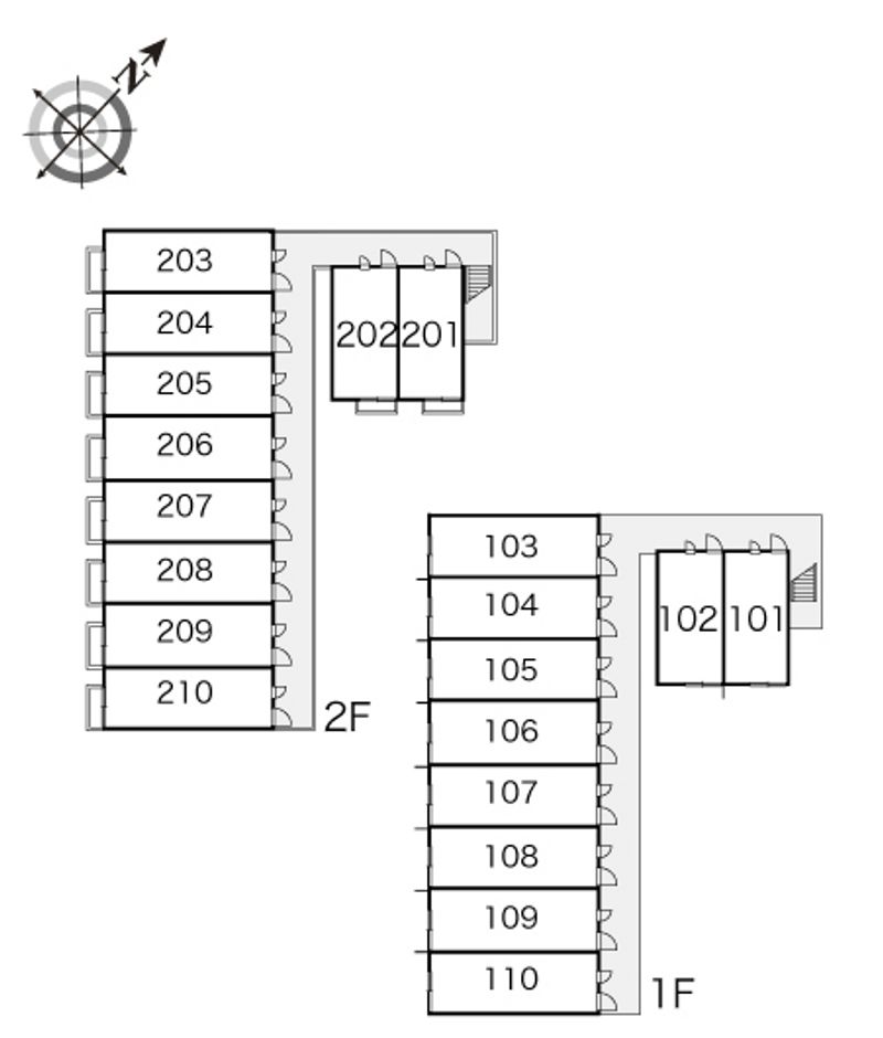 レオパレスゆげたⅡ 間取り配置図
