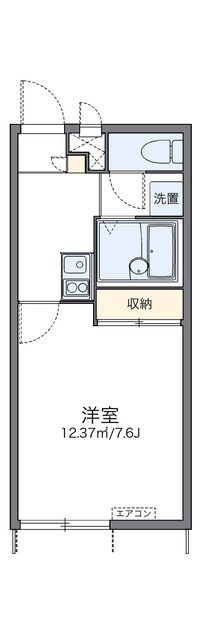 レオパレスリバーサイド下北 間取り図