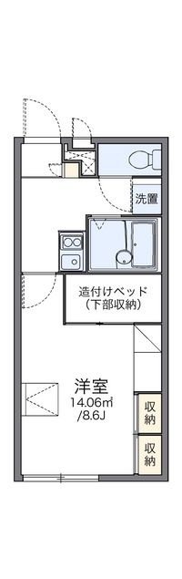 レオパレスウエスト　ワン 間取り図