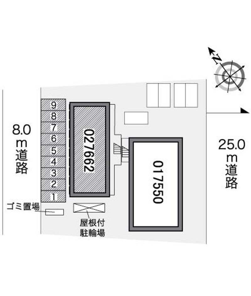 レオパレス新都心Ⅱ 配置図