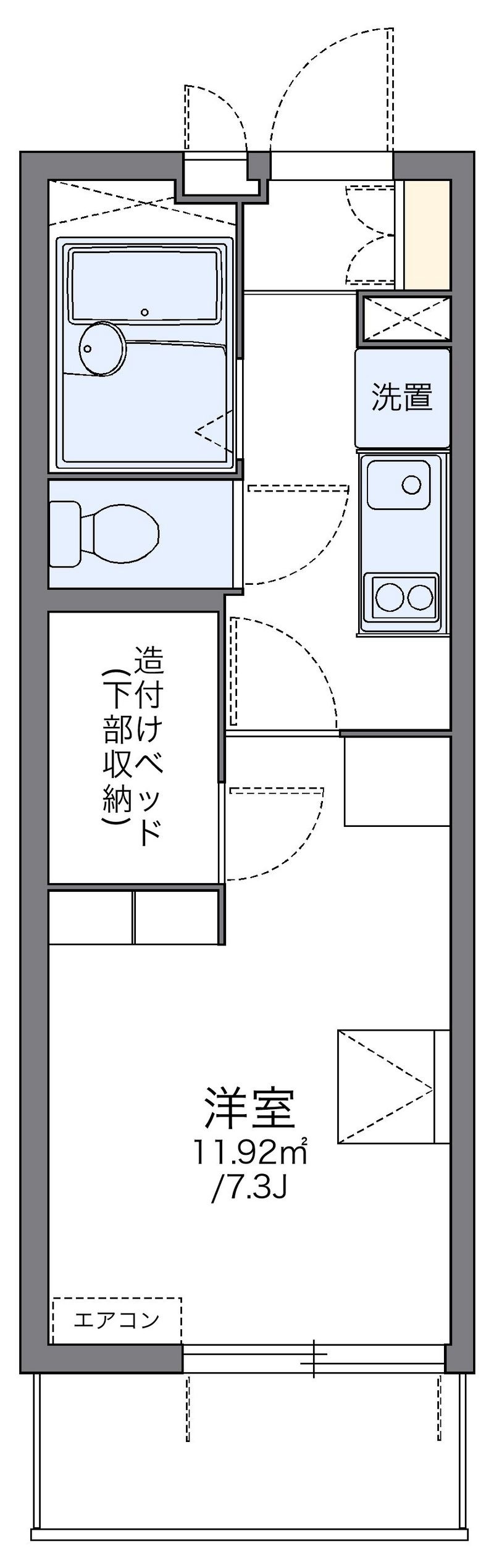レオパレスラピスラズリ高井田 間取り