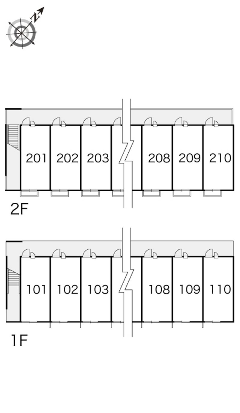 レオパレスウエスト　ヴァリー 間取り配置図