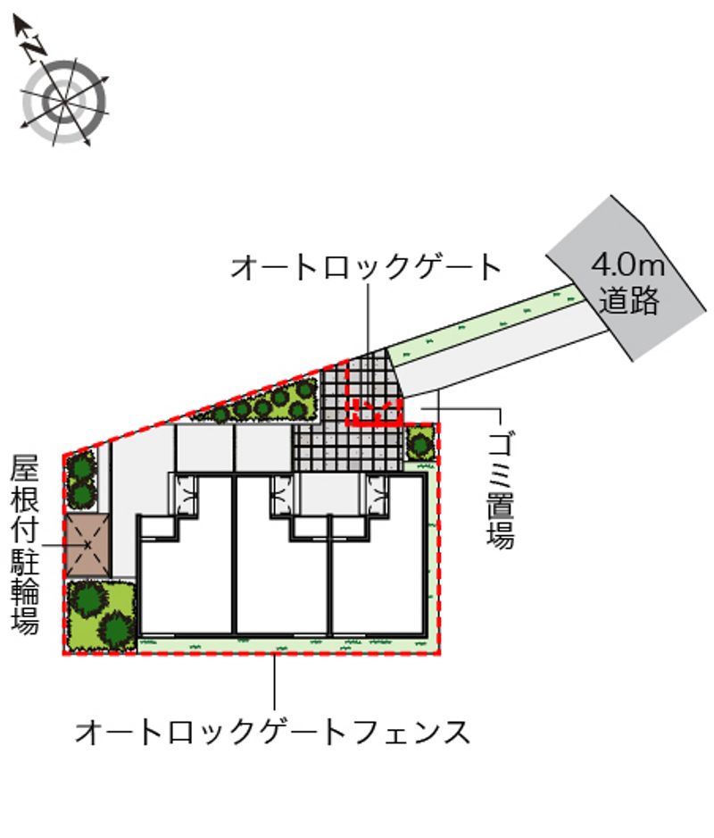 クレイノ浜田山Ｂ 配置図