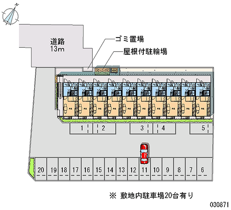 レオパレスＫ 月極駐車場