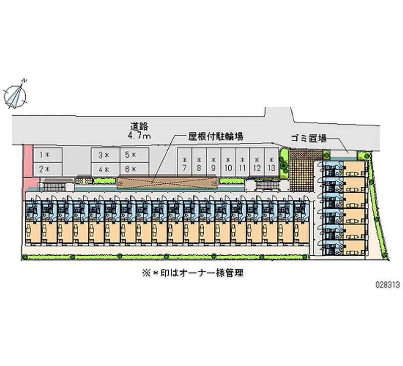 レオパレスミレア千里 区画図