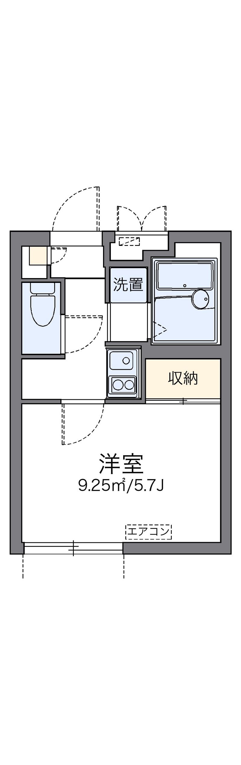 レオパレスコントワール御影石町 間取図