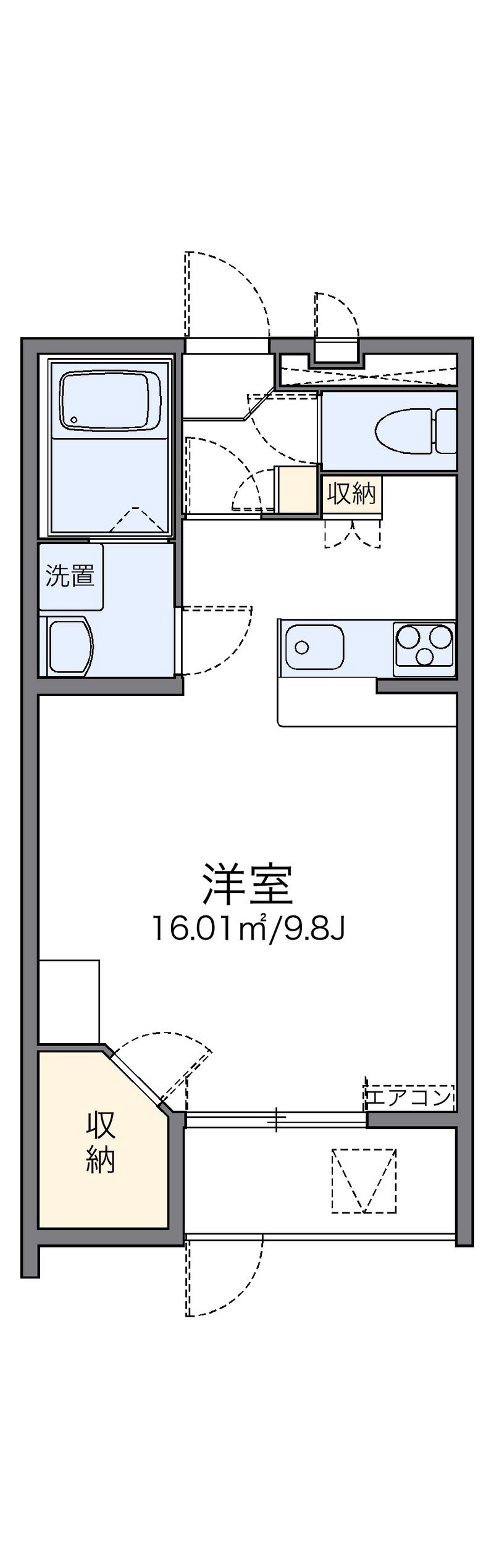 レオパレス我孫子 間取図