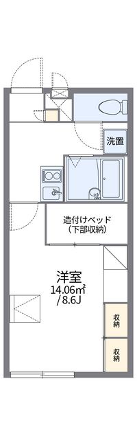 レオパレスしんでん 間取り図