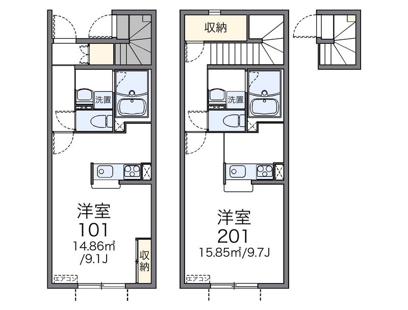 レオネクストマローン弐番館 間取図