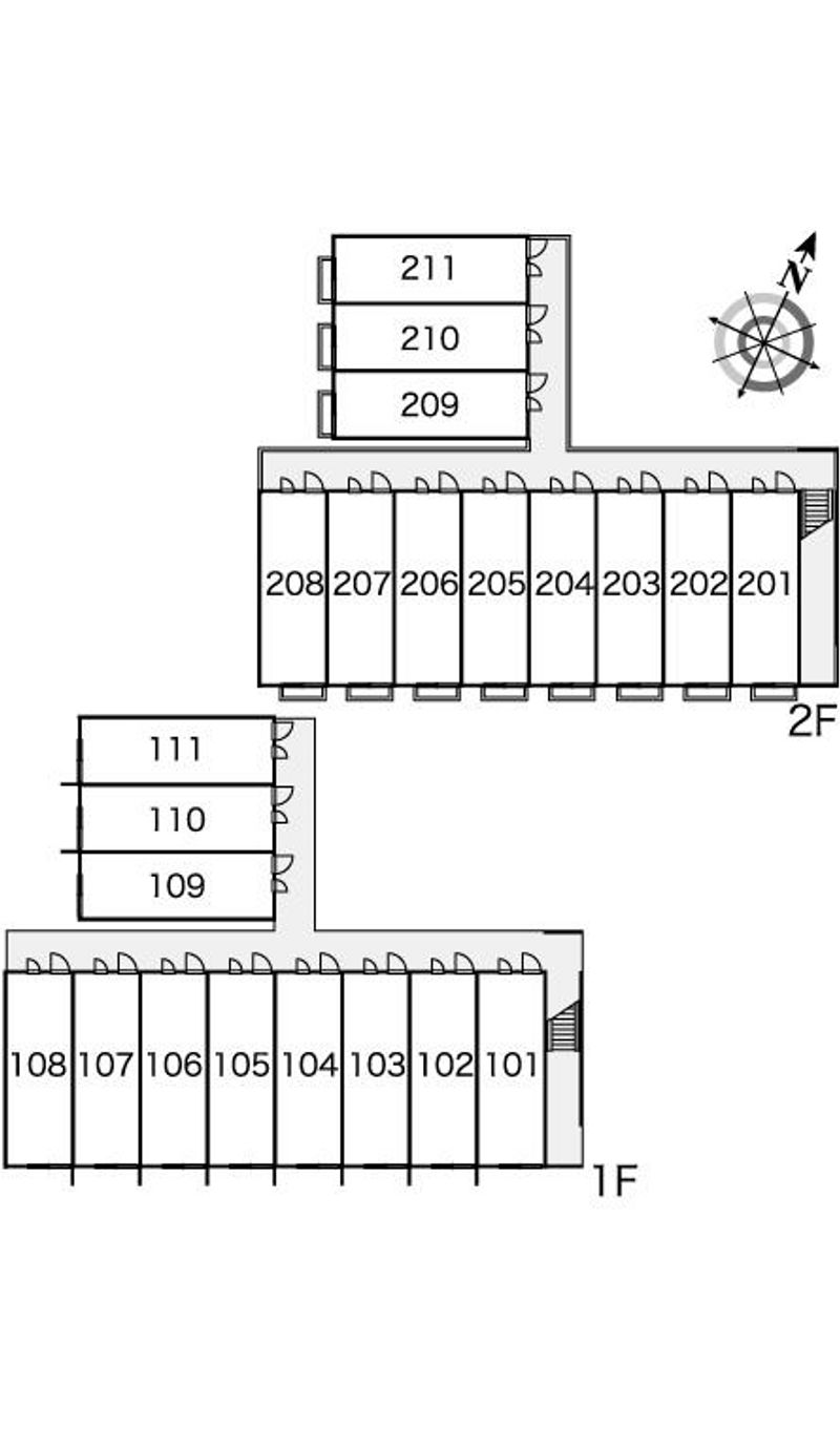 レオパレスＧａｔｅｓＭｉｌｌｓ 間取配置図