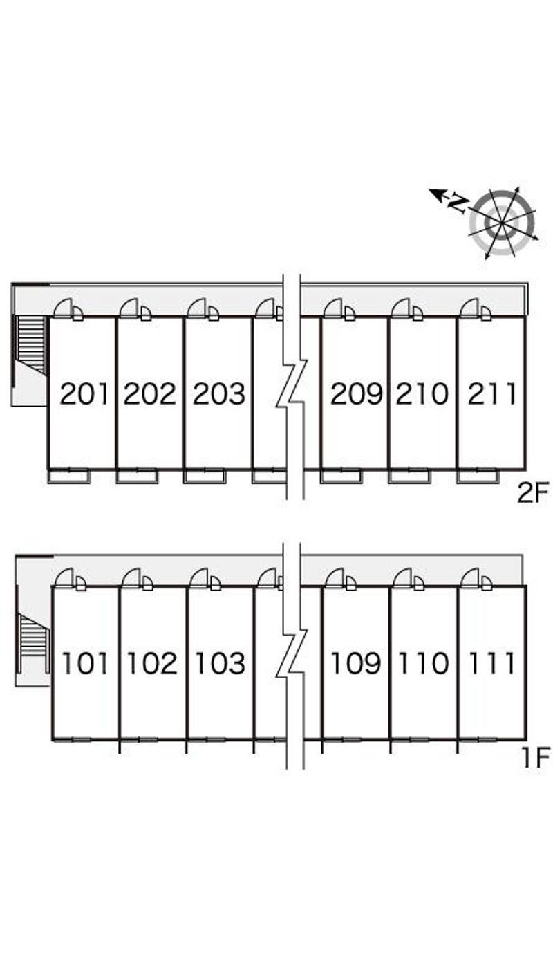 レオパレス森島 間取配置図