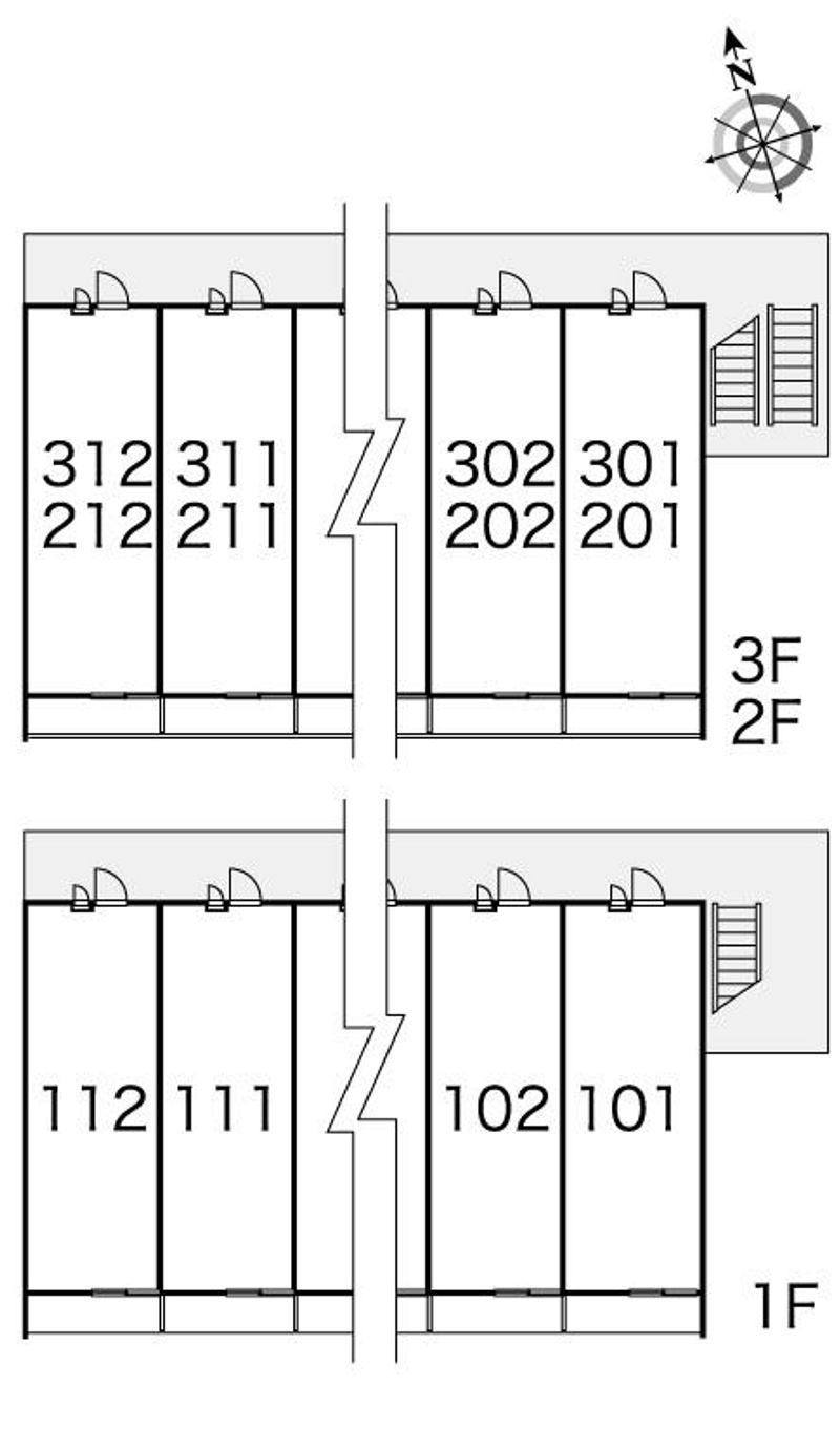 レオパレスうちぼり 間取配置図