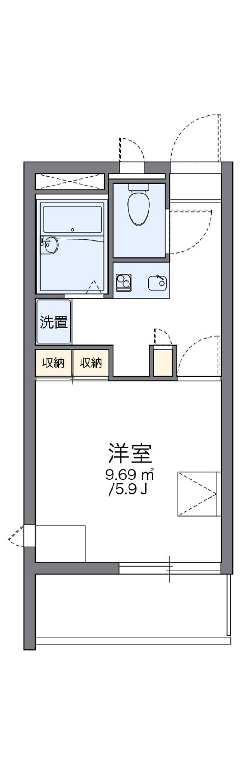 レオパレスボヌール 間取図