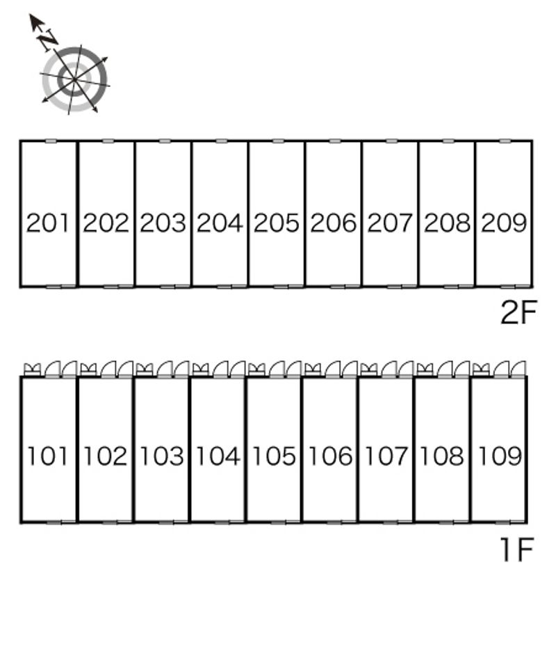 レオパレスクローバーベル 間取配置図