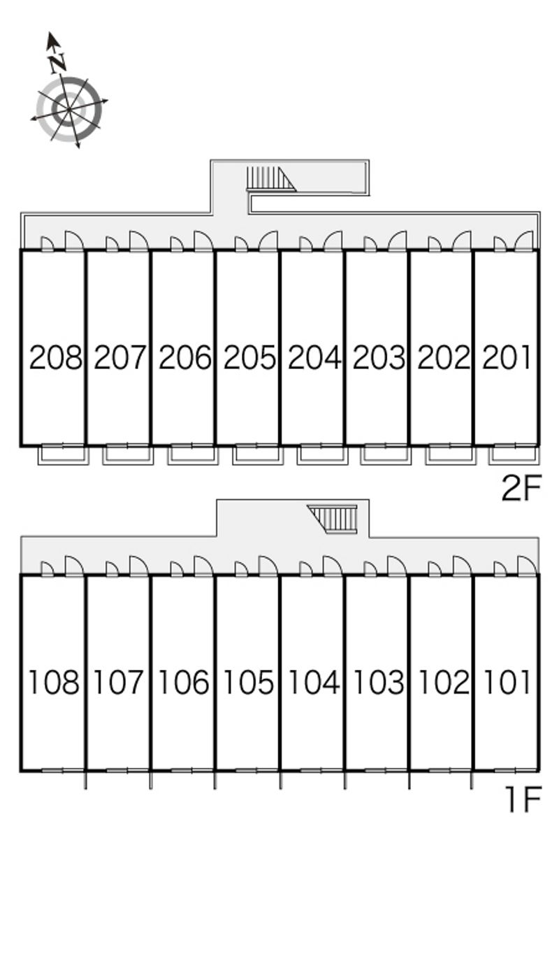 レオパレス稲荷 間取配置図