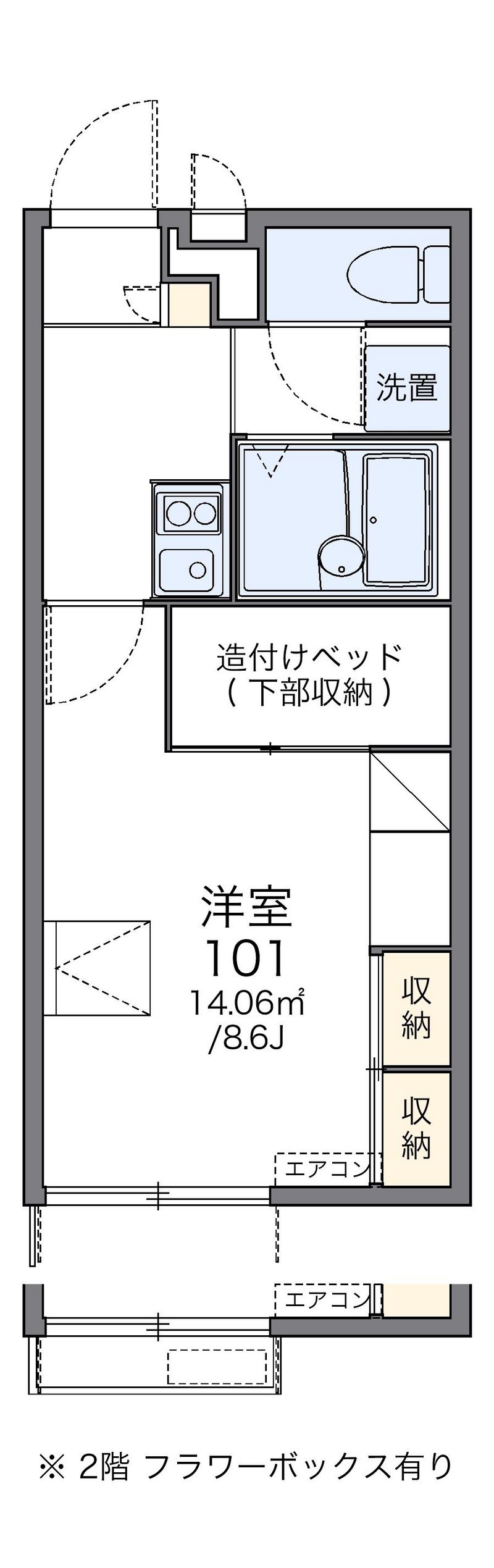 レオパレスＷｅｓｔ　Ｐｌａｃｅ 間取図