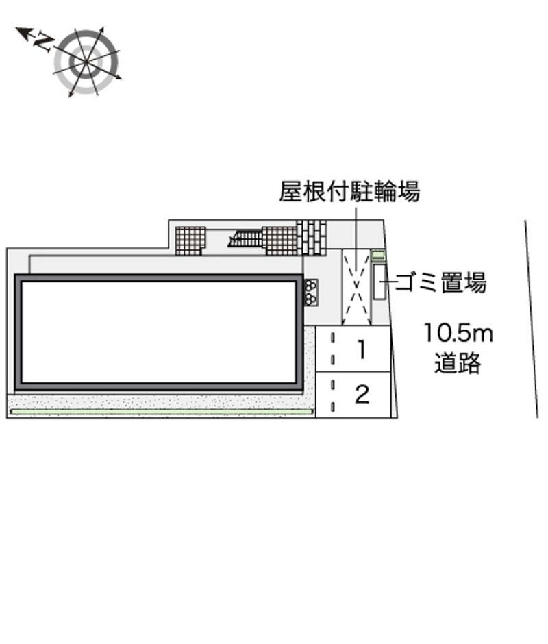 レオパレスコンフォート宇留毛 配置図