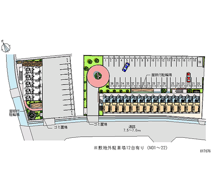 17076 Monthly parking lot