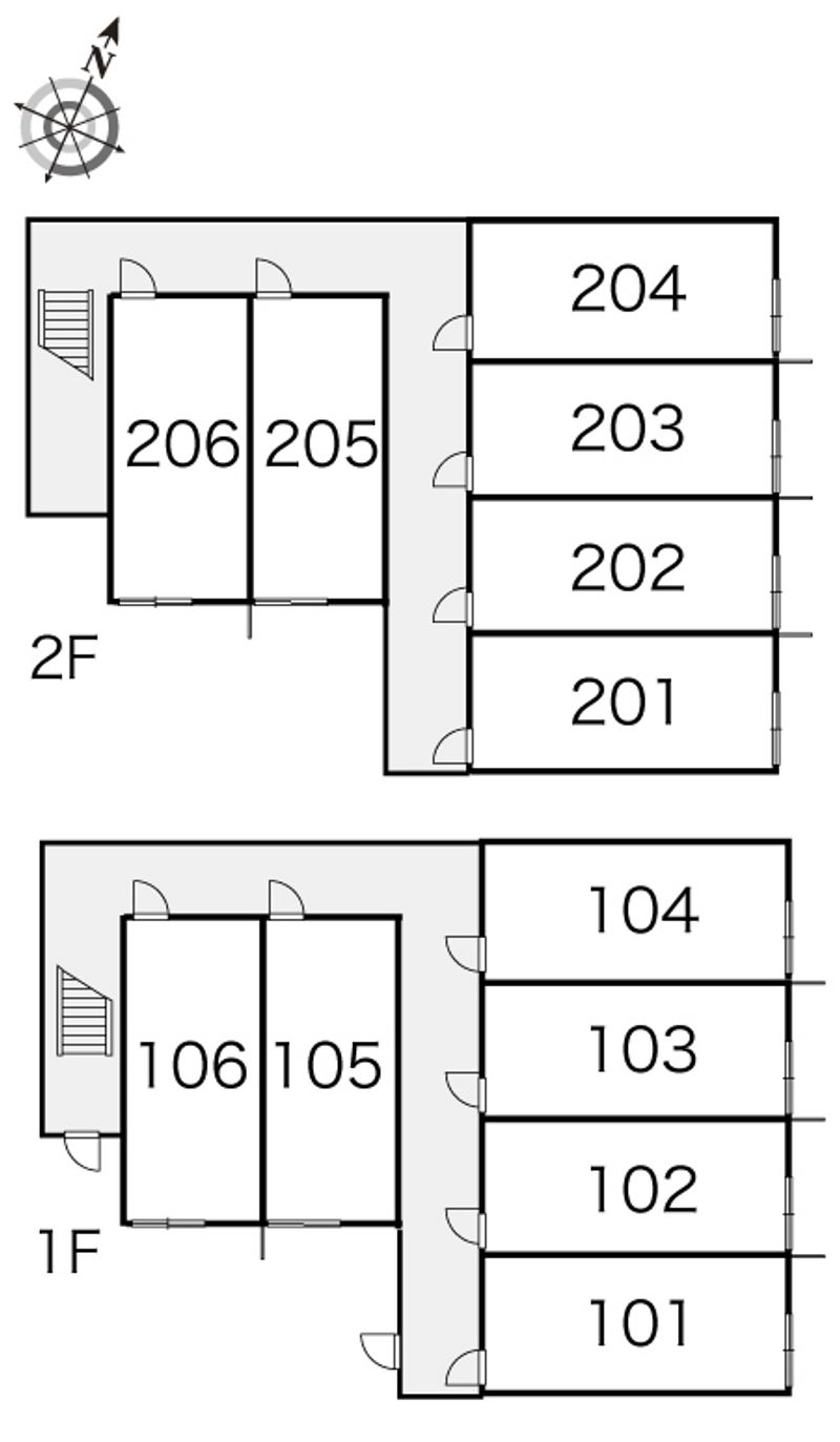 レオパレスビッグバレー 間取り配置図