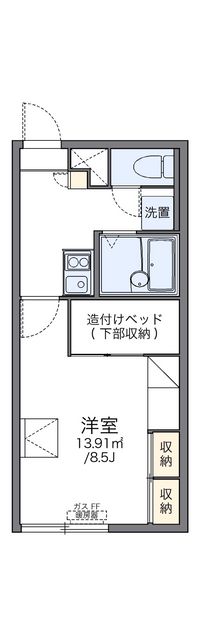 レオパレスＫＡＺＵ 間取り図