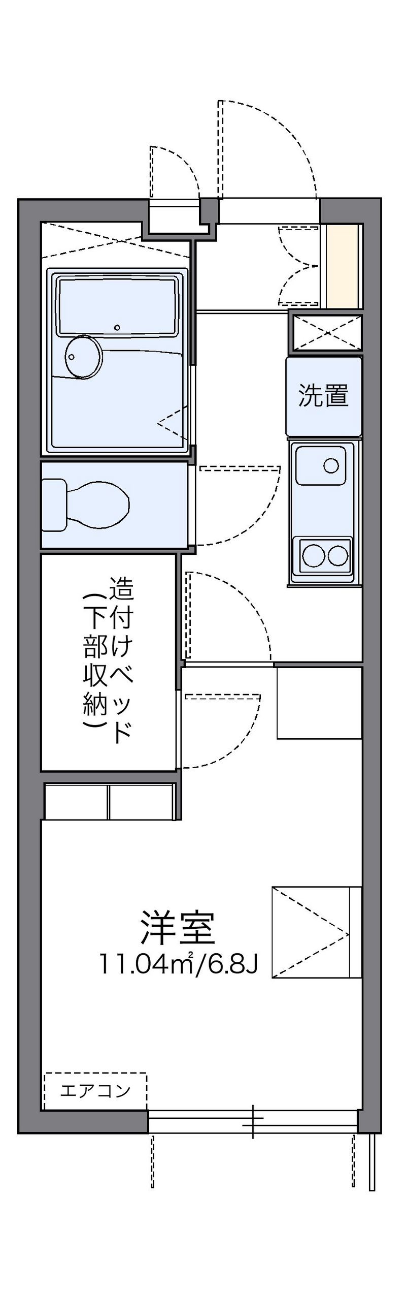 レオパレス広白岳 間取図