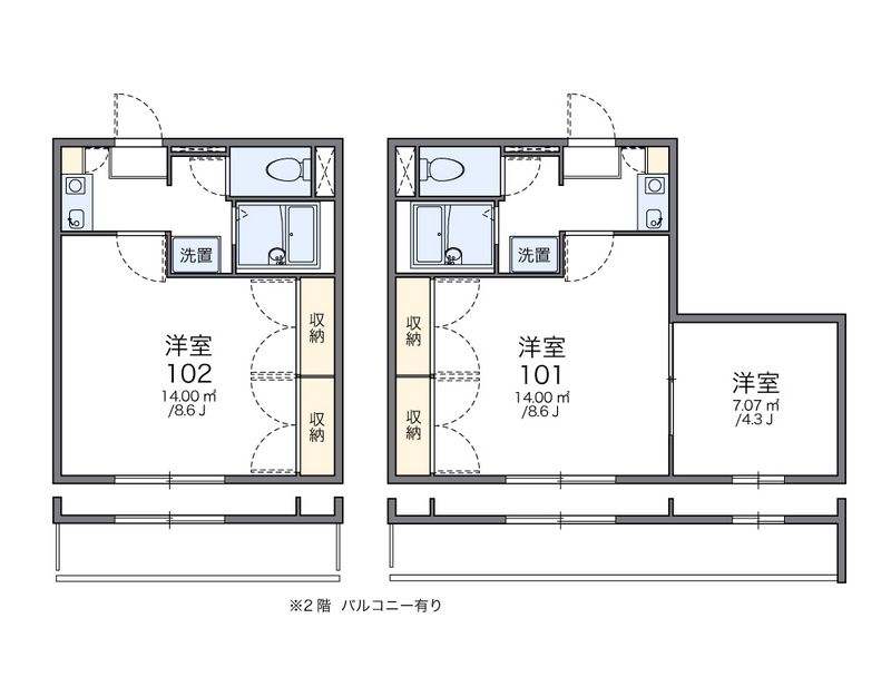 レオパレスメローネⅡ 間取図