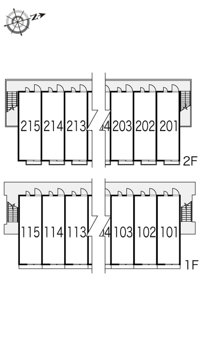 レオパレスキタノダ 間取り配置図