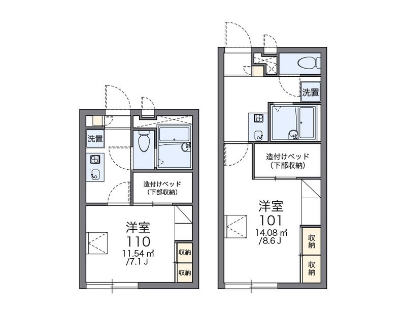 レオパレス横木 間取図