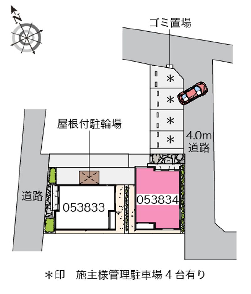 レオネクストファミール岩戸Ⅱ 配置図