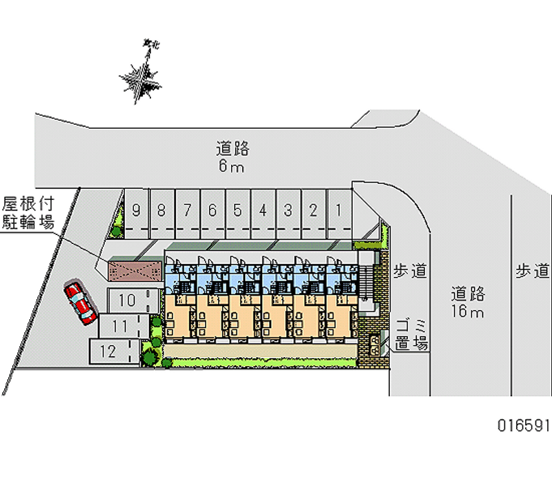 レオパレス桜木 月極駐車場