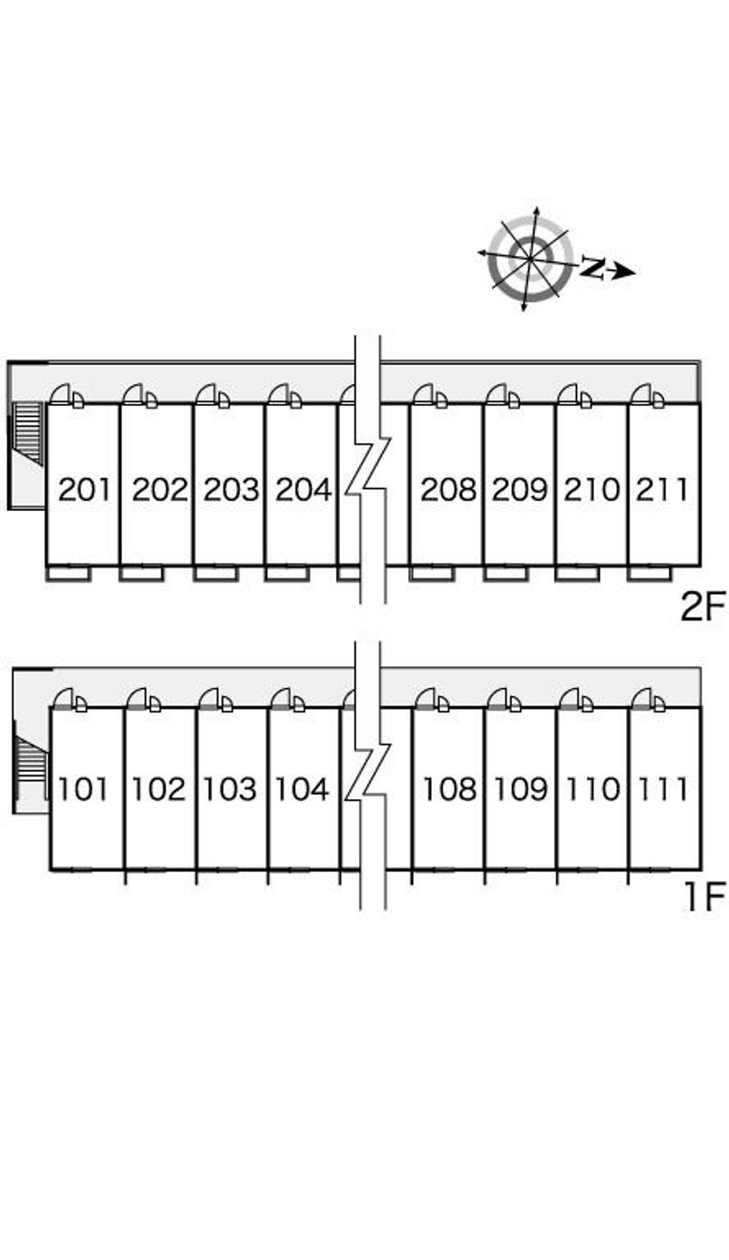 レオパレスラビホワ２０ 間取配置図