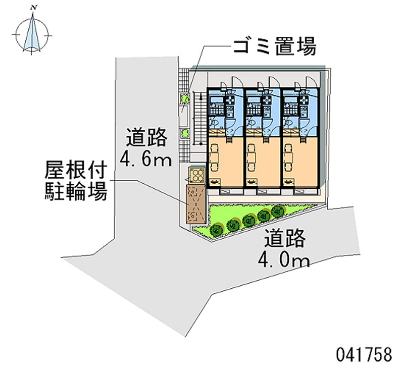 レオパレス横浜白根町 区画図
