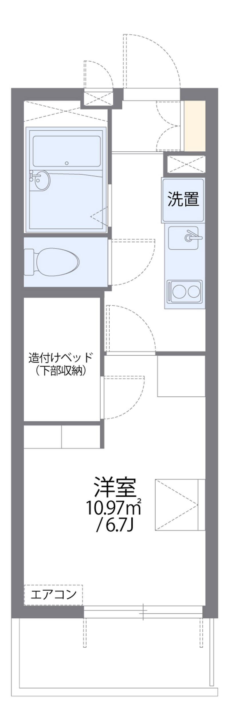 レオパレス遊眠舎 間取図