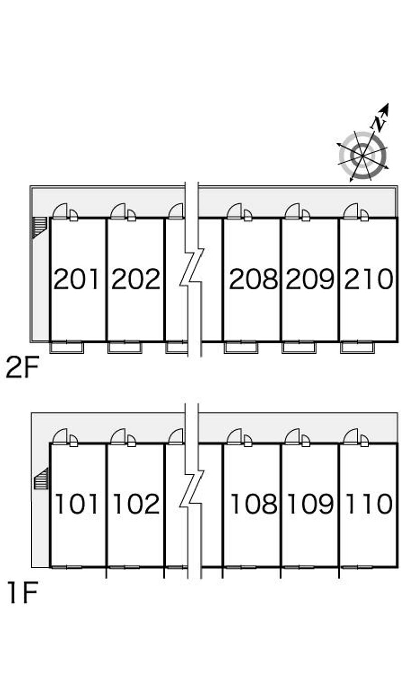 レオパレスあやめ 間取配置図
